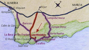 Malaga, Grenade, Murcie, Alicante, Almeria